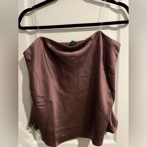 Wild Fable Silk Tube Top Chestnut